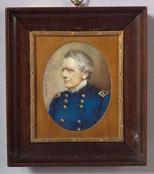 American School, 19th Century Miniature Portrait of General John Adams Dix.